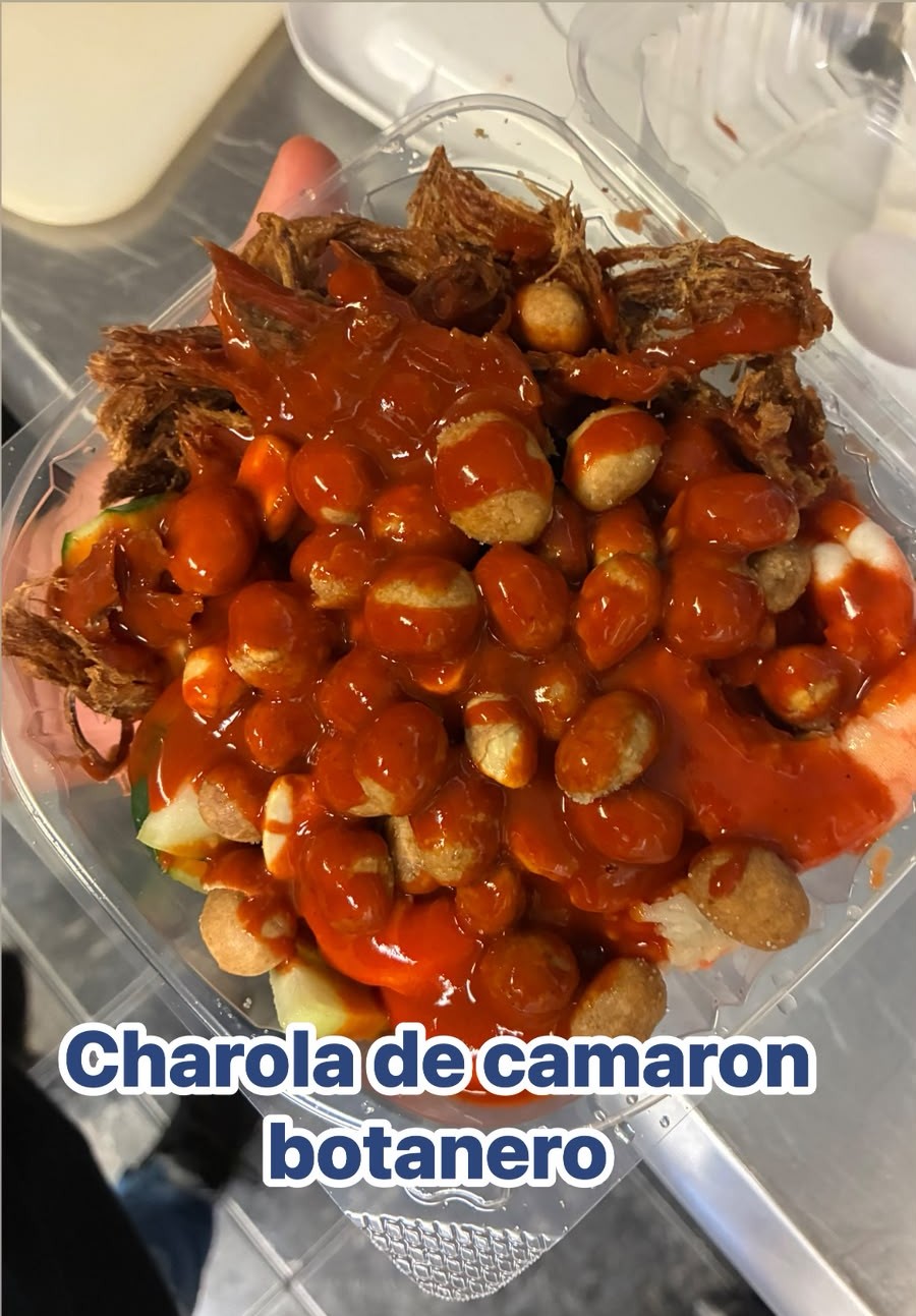 Charola de camarón botanero