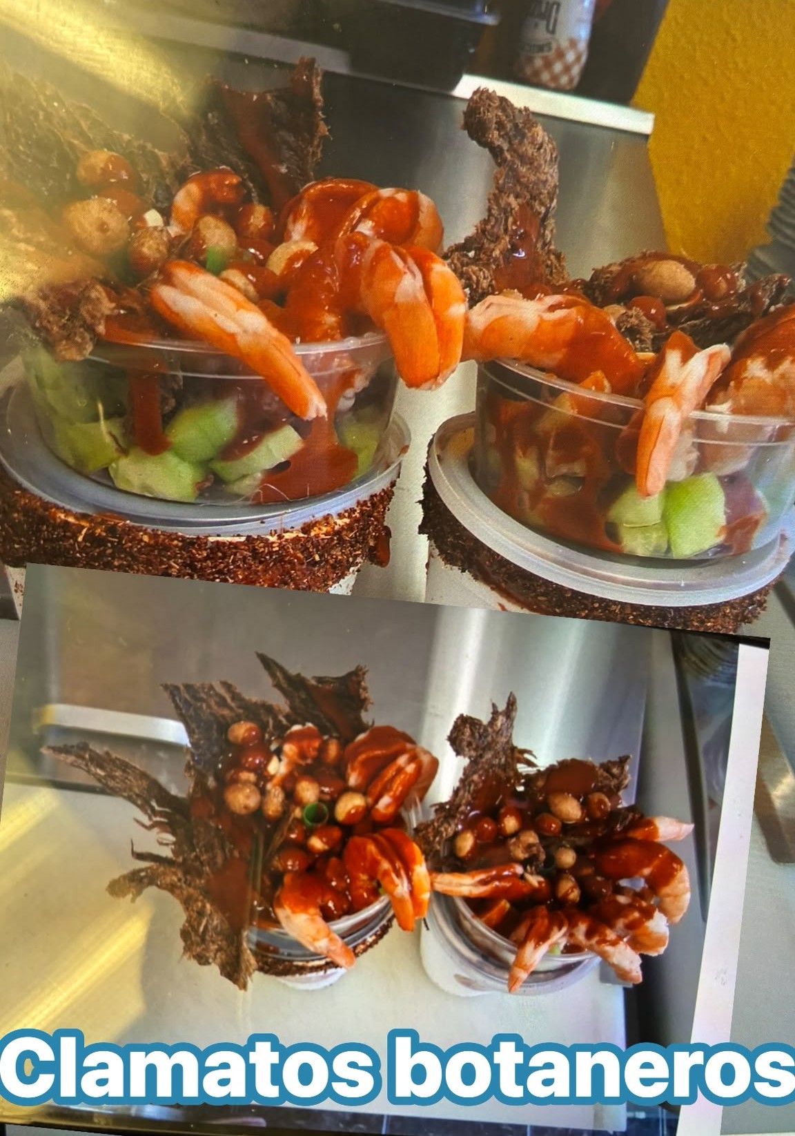 Clamatos botaneros collage